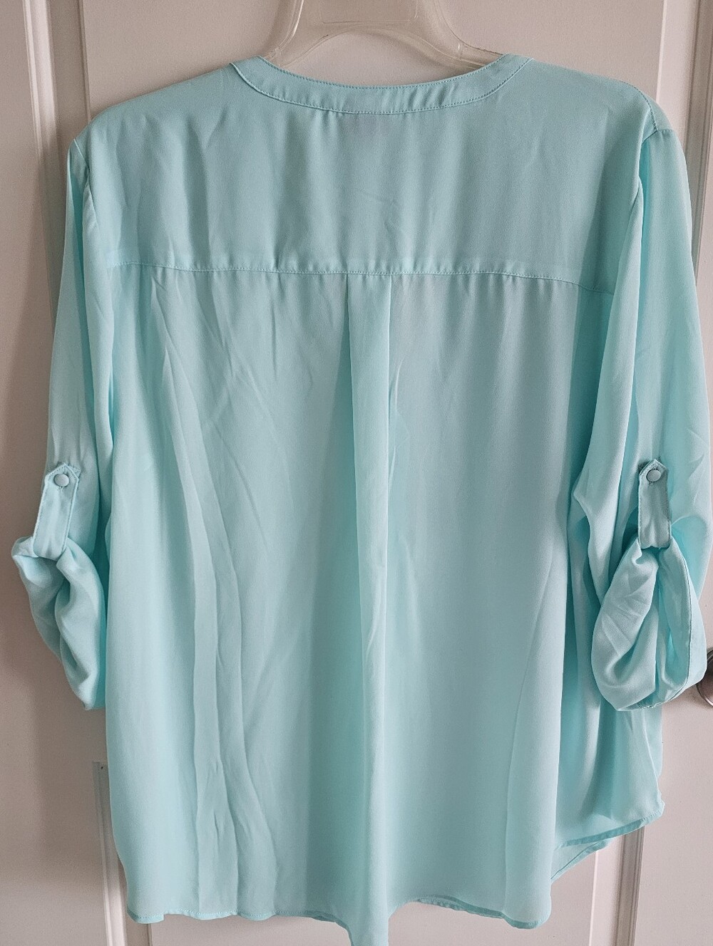 Torrid Harper Georgette Blouse In Aqua - Picture 4 of 7